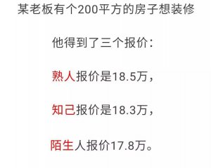 一個裝修工程，這三種報價，你會選哪個呢?